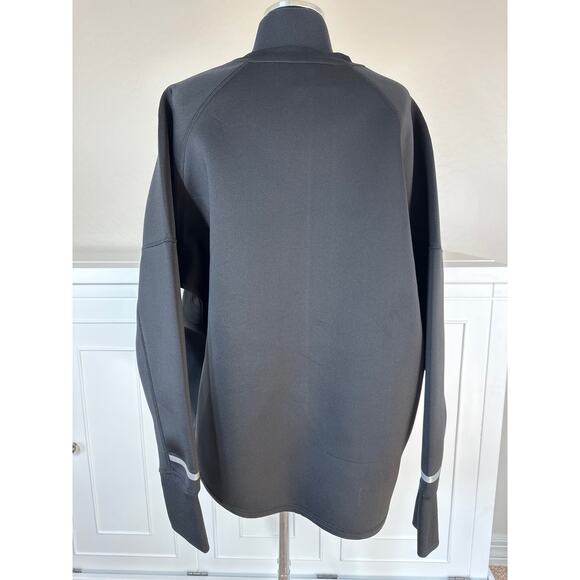 Bebe Sport Scuba Long Sleeve Reflective Stripe Crew Pullover Sweatshirt Black 3X - Picture 7 of 14